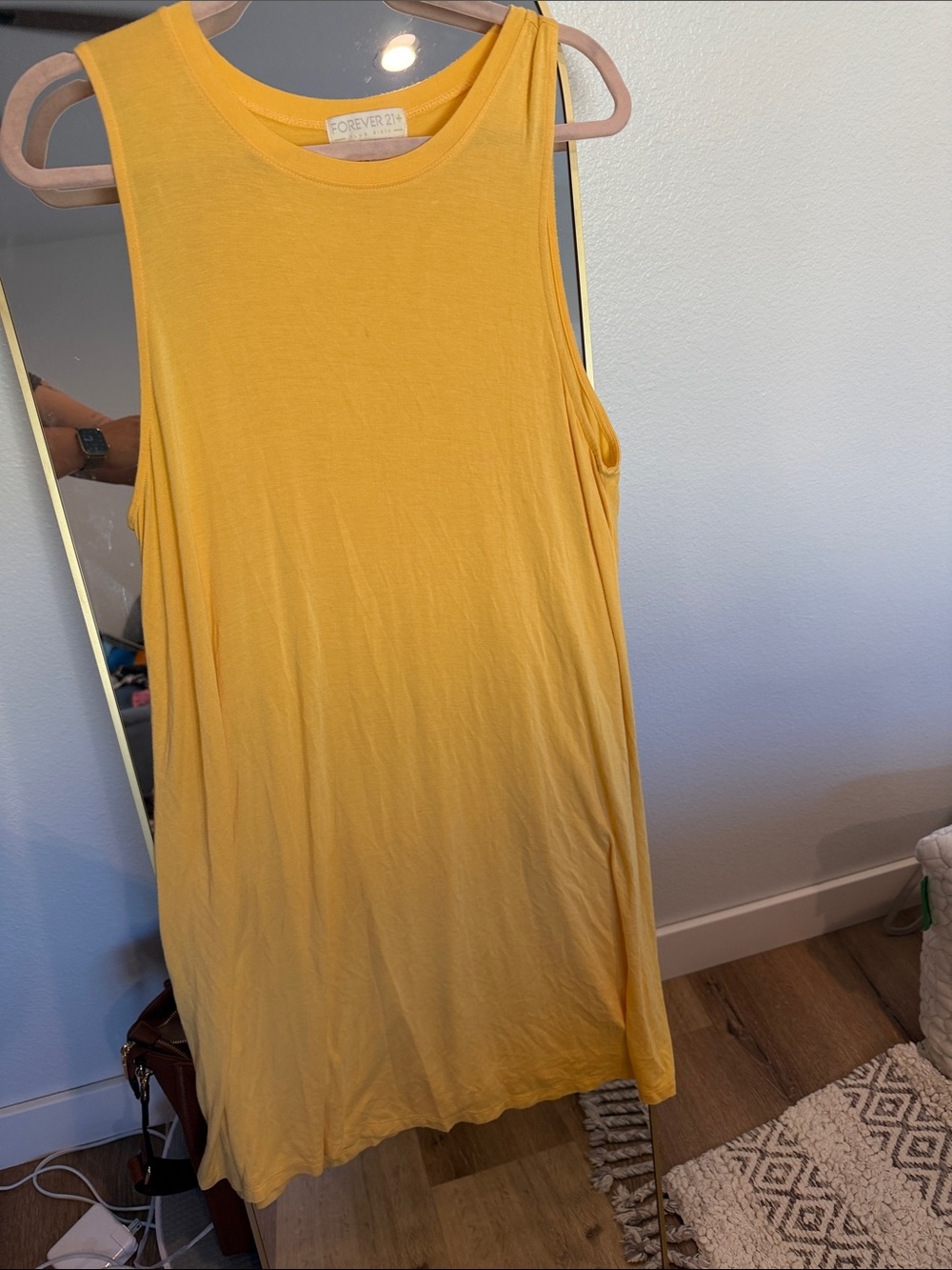 Forever 21 Bright Yellow Sleeveless Shift Dress